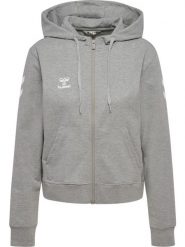 Damska bluza z kapturem zapinana na zamek Hummel Go 2.0 Chevron. Szare bluzy damskie Hummel, l, bez wzorów, z bawełny, eleganckie, bez ramiączek, z kapturem. Za 302.50 zł.