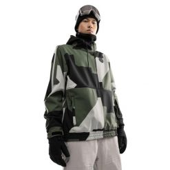 Kurtka snowboardowa męska W1 Corbet. Zielone kurtki sportowe męskie SIROKO, m, bez wzorów, z softshellu, bez kaptura, narciarskie. Za 317.00 zł.