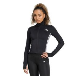 Damska bluza dresowa adidas Essentials 3-Stripes. Czarne bluzy damskie Adidas, l, z aplikacjami, z dresówki, eleganckie, bez ramiączek, bez kaptura. Za 200.99 zł.
