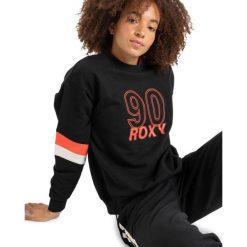 Bluza z okrągłym dekoltem dla Kobiety ESSENTIAL ENERGY Czarny. Białe bluzy damskie Roxy, na zimę, bez wzorów, z bawełny, bez ramiączek, bez kaptura. Za 299.99 zł.