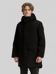 Męska Kurtka Tom Tailor Tech Hooded Parka Black 1046899 29999. Czarne kurtki męskie Tom Tailor, na zimę, m, bez wzorów, bez kaptura. Za 279.99 zł.