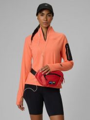 4F Bluza trekkingowa slim bez kaptura damska - pomarańczowa L. Brązowe bluzy damskie 4F, l, bez wzorów, bez ramiączek, bez kaptura. Za 179.99 zł.