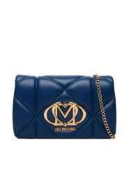 LOVE MOSCHINO Torebka JC4043PP0PLC0751 Granatowy. Niebieskie torebki do ręki damskie Love Moschino, bez wzorów, ze skóry, bez dodatków. Za 789.99 zł.