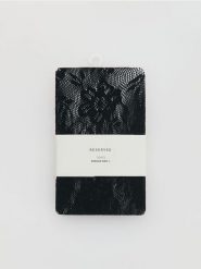 Koronkowe rajstopy - czarny. Czarne rajstopy i pończochy Reserved, bez wzorów, z koronki. Za 39.99 zł.