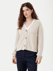 Marc O'Polo Kardigan B01605961069 Beżowy Regular Fit. Brązowe kardigany damskie Marc O'Polo, xl, bez wzorów, z bawełny, bez kołnierzyka. Za 399.99 zł.