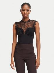 Rinascimento Body CFC0130488003 Czarny Slim Fit. Czarne body Rinascimento, bez wzorów, z syntetyku. Za 469.99 zł.