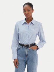 Tommy Hilfiger Koszula Ess WW0WW47169 Niebieski Regular Fit. Niebieskie koszule damskie Tommy Hilfiger, bez wzorów, z bawełny, bez kołnierzyka, bez ramiączek. Za 309.99 zł.