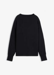 Bluza oversize z miękkiego materiału scuba. Zielone bluzy damskie bonprix, bez wzorów, bez ramiączek, bez kaptura. Za 97.99 zł.