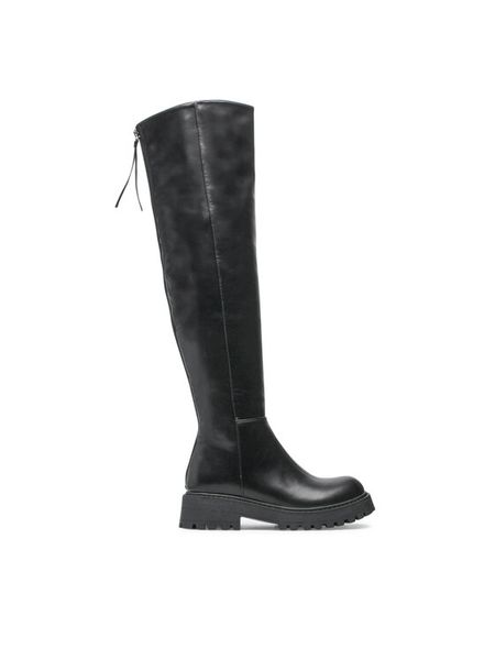 Jenny Fairy Kozaki WS5851-16 Czarny. Czarne kozaki damskie Jenny Fairy, bez wzorów, ze skóry, bez obcasa, na płaskiej podeszwie, bez zapięcia. Za 249.99 zł.