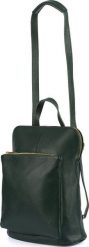 Beltimore Skórzany plecak damski torba 2w1 elegancki A4 włoski pojemny ciemno-zielony Vera Pelle S40 NoSize. Zielone plecaki damskie Beltimore, bez wzorów, eleganckie. Za 249.99 zł.