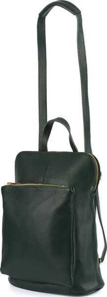 Beltimore Skórzany plecak damski torba 2w1 elegancki A4 włoski pojemny ciemno-zielony Vera Pelle S40 NoSize. Zielone plecaki damskie Beltimore, bez wzorów, eleganckie. Za 249.99 zł.