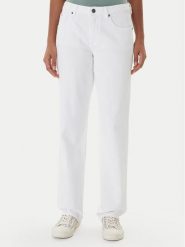 Guess Jeans Jeansy W5YA0I D0131 Biały Boyfriend Fit. Białe jeansy damskie Guess Jeans, z aplikacjami, z bawełny. Za 389.99 zł.