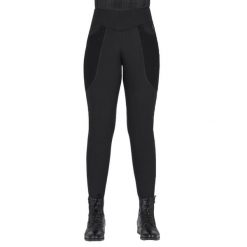 Damskie legginsy jeździeckie QHP Zahra. Czarne legginsy damskie QHP, bez wzorów. Za 261.50 zł.