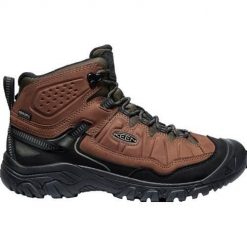 Buty trekkingowe męskie Keen Targhee Iv Mid Wp. Brązowe buty zimowe męskie Keen, z materiału, za kostkę, bez zapięcia. Za 939.99 zł.
