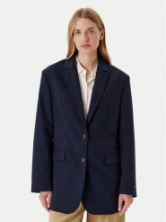 Tommy Hilfiger Marynarka Elevated WW0WW46808 Granatowy Relaxed Fit. Niebieskie marynarki i żakiety damskie Tommy Hilfiger, bez wzorów, z bawełny, bez kołnierzyka, bez ramiączek. Za 1,169.00 zł.