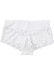 Figi maxi panty z koronką. Brązowe majtki damskie bonprix, z koronki. Za 49.99 zł.