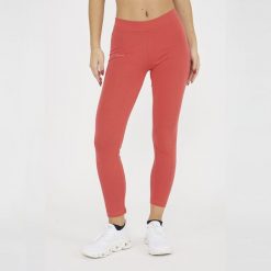Legginsy do jogi damskie z elastycznej bawełny koralowe. Pomarańczowe legginsy damskie Legea, bez wzorów, z bawełny. Za 60.00 zł.