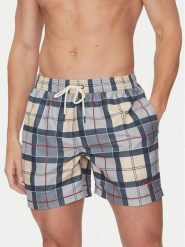 Barbour Szorty kąpielowe Staple Tartan MSW0065TN31 Szary Regular Fit. Szare kąpielówki męskie Barbour, bez wzorów, z syntetyku. Za 299.99 zł.