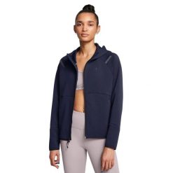 Damska kurtka wodoodporna zapinana na zamek z kapturem Under Armour. Czarne kurtki sportowe damskie Under Armour, m, bez wzorów, z bawełny, bez ramiączek, z kapturem, trekkingowe. Za 343.69 zł.