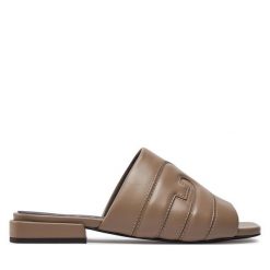 Klapki Furla. Szare klapki damskie Furla, bez wzorów, bez obcasa, bez zapięcia. Za 1,079.00 zł.