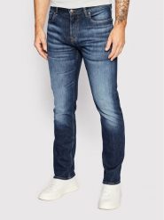 Guess Jeansy Angeles M2YAN2 D4Q41 Granatowy Slim Fit. Niebieskie jeansy męskie Guess, z bawełny. Za 389.99 zł.
