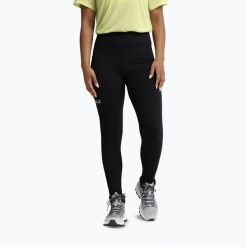 Legginsy damskie Jack Wolfskin Wildstride. Czarne legginsy damskie Jack Wolfskin, bez wzorów, z elastanu. Za 359.99 zł.