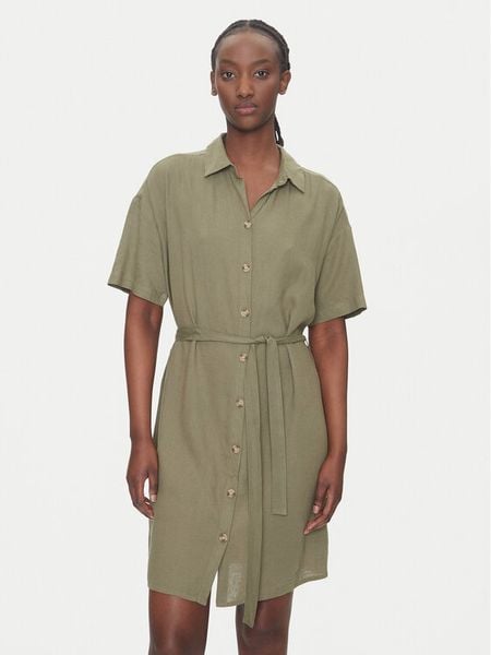 Vero Moda Sukienka koszulowa Thea 10333791 Zielony Loose Fit. Zielone sukienki damskie Vero Moda, l, bez wzorów, z wiskozy, bez kołnierzyka, bez ramiączek, koszulowe. Za 139.99 zł.