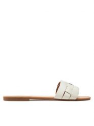 ONLY Shoes Klapki Onlfeli-3 15335548 Biały. Białe klapki damskie ONLY Shoes, bez wzorów, ze skóry, bez obcasa, bez zapięcia. Za 179.99 zł.