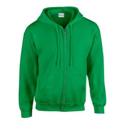 Bluza Z Kapturem Dla Dorosłych Unisex Heavy Blend Full Zip. Zielone bluzy męskie GILDAN, m, bez wzorów, bez ramiączek, z kapturem. Za 122.99 zł.