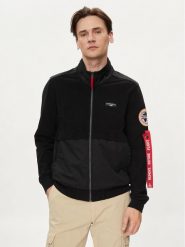 Aeronautica Militare Bluza 241FE1864J631 Czarny Regular Fit. Czarne bluzy męskie Aeronautica Militare, l, bez wzorów, z bawełny, bez ramiączek, bez kaptura. Za 519.99 zł.