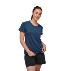 Koszulka turystyczna damska Black Diamond Lightwire SS Tech. Niebieskie bluzki damskie Black Diamond, xs, bez wzorów, sportowe, bez kołnierzyka, bez ramiączek. Za 134.99 zł.