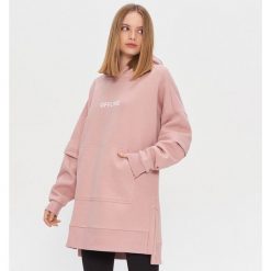 Długa bluza oversize - Różowy. Czerwone bluzy damskie House, l, bez wzorów, bez ramiączek, bez kaptura. Za 119.99 zł.