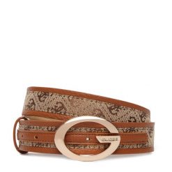 Pasek Guess. Brązowe paski damskie Guess, z aplikacjami. Za 234.99 zł.