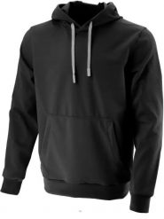 Dedra Bluza męska z kapturem rozm L, polies+ spandex, czarna one size. Czarne bluzy męskie Dedra, l, bez wzorów, bez ramiączek, z kapturem. Za 114.56 zł.