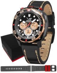 Zegarek męski Vostok Europe VK67-650E721LB czarny. Czarne zegarki męskie Vostok Europe, bez wzorów. Za 4,523.57 zł.
