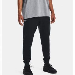 Spodnie fitness męskie Under Armour Rival Fleece Joggers. Zielone spodnie sportowe męskie Under Armour, m, bez wzorów, z dresówki, na fitness i siłownię. Za 188.99 zł.