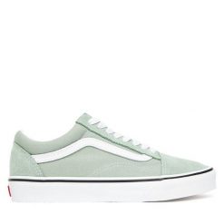 Tenisówki Vans. Zielone trampki i tenisówki damskie Vans, bez wzorów, bez zapięcia. Za 309.99 zł.