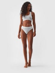 4F Bielizna stringi (2-pack) damskie - szare XS. Szara majtki damskie 4F, z bawełny. W wyprzedaży za 39.99 zł.