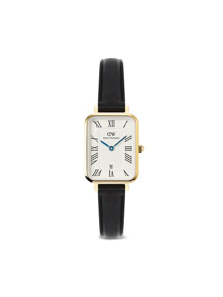 Daniel Wellington Zegarek Quadro Roman Numerals Date DW00100865 Czarny. Czarne, analogowe zegarki damskie Daniel Wellington. Za 709.99 zł.