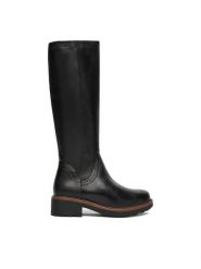 Lasocki Kozaki CEO-RST-5658-05 Czarny. Czarne kozaki damskie Lasocki, bez wzorów, ze skóry, bez obcasa, na płaskiej podeszwie, bez zapięcia. Za 399.99 zł.