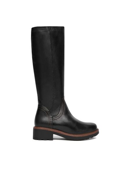 Lasocki Kozaki CEO-RST-5658-05 Czarny. Czarne kozaki damskie Lasocki, bez wzorów, ze skóry, bez obcasa, na płaskiej podeszwie, bez zapięcia. Za 399.99 zł.