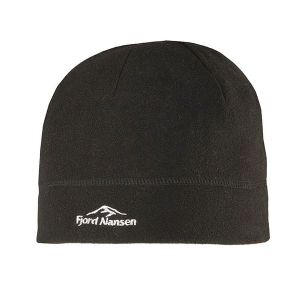Czapka polarowa z logo Fjord Nansen Fall. Czarne czapki damskie FJORD NANSEN, bez wzorów, z polaru, sportowe. Za 49.99 zł.