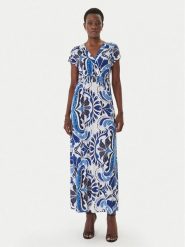 Morgan Sukienka letnia 261-RALIX Niebieski Regular Fit. Niebieskie sukienki damskie Morgan, na lato, bez wzorów, z syntetyku, bez kołnierzyka, bez ramiączek. Za 369.99 zł.