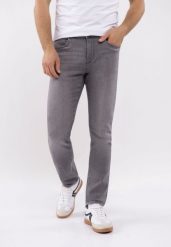 Jeansy szare, Straight Leg, D-LEON 52. Szare spodnie materiałowe męskie Volcano, bez wzorów, z jeansu. Za 189.99 zł.