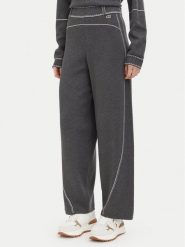Liu Jo Sport Spodnie dzianinowe TF6077 MS59L Szary ciemny Regular Fit. Szare spodnie materiałowe damskie Liu Jo Sport, bez wzorów, z dzianiny, sportowe. Za 769.99 zł.