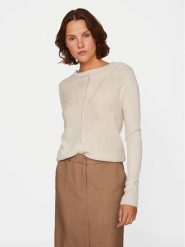 Vila Sweter Olina 14098889 Beżowy Regular Fit. Brązowe swetry nierozpinane damskie Vila, s, bez wzorów, z syntetyku, bez kołnierzyka, bez ramiączek. Za 69.99 zł.