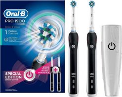 Szczoteczka Oral-B Pro 1900 2 szt. Czarna. Czarne szczoteczki elektryczne Oral-B. Za 455.71 zł.