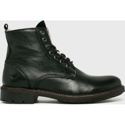 Mustang - Buty. Czarne botki męskie Mustang, bez wzorów, z materiału, casualowe, bez obcasa, bez zapięcia. Za 499.90 zł.