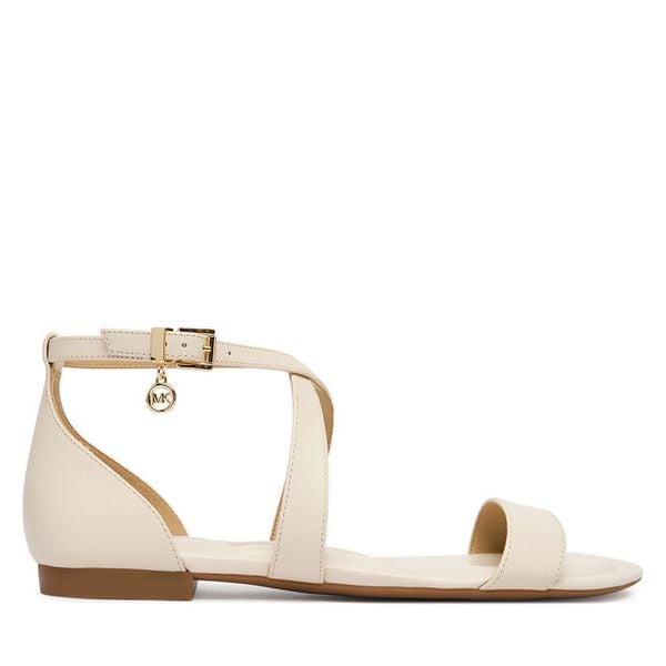 Sandały MICHAEL Michael Kors. Białe sandały damskie MICHAEL Michael Kors, bez wzorów, bez obcasa, na płaskiej podeszwie, bez zapięcia. Za 408.99 zł.