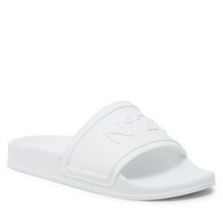 Klapki N°21. Białe klapki damskie bez wzorów, bez obcasa, bez zapięcia. Za 499.99 zł.